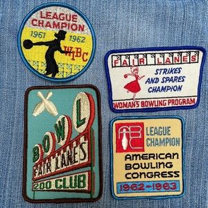 Vintage Women’s Bowling League Patches 1961-1963